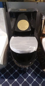 Versace Black and Gold Luxury Toilet Bowl Ceramic Electroplating