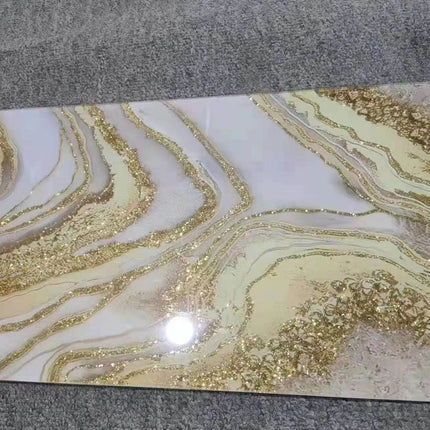 Micro Crystal Gold Plated tile for exterior interior decoration polished wall tiles porcelain 30x60cm