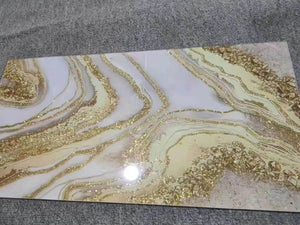 Micro Crystal Gold Plated tile for exterior interior decoration polished wall tiles porcelain 30x60cm