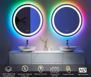 Led Round Mirror for Bed Room High quality Wall Mounted Craftsman Cosmetic