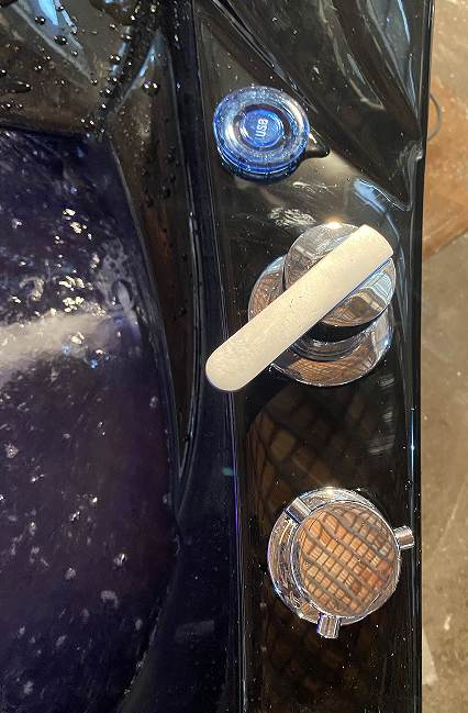 Black Side Jacuzzi for 2 person with Jet Massage,Air Bubble, Control Panel , Massager with led lights