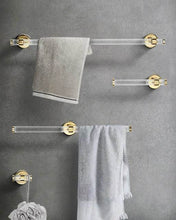 Загрузить изображение в средство просмотра галереи, Gold bathroom hardware kit Acrylic towel holder
