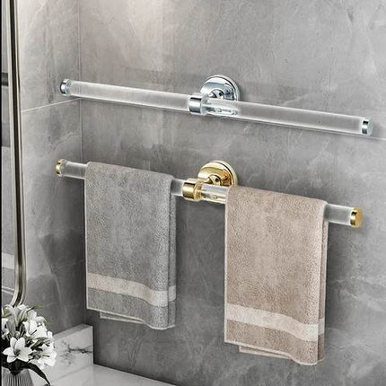 Gold bathroom hardware kit Acrylic towel holder