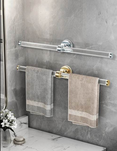 Gold bathroom hardware kit Acrylic towel holder