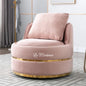 Lounge Chair Gold Stainless Steel Swivel Accent Chair for Home Hotel