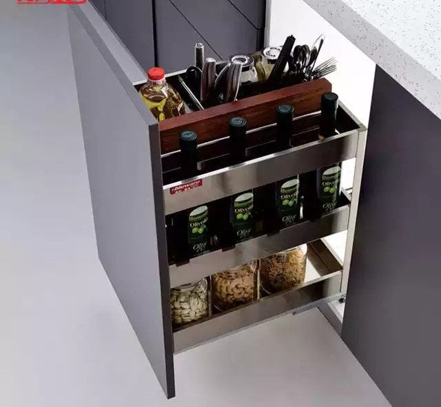 Kitchen Accessories cabinet base unit pull out spice basket 400 mm