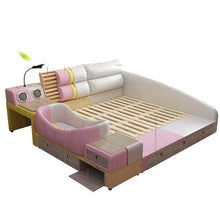 Load image into Gallery viewer, Smart Massage Bed with Bluetooth Speaker and led light With side chair or baby bed
