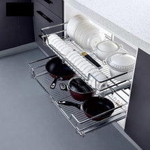 Загрузить изображение в средство просмотра галереи, Kitchen sliding wire drawer basket pull out basket with drawer slide
