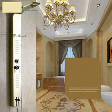 Load image into Gallery viewer, Bathroom Bath Rain Shower Column Set Stainless Steel Thermostatic Wall Shower Panel
