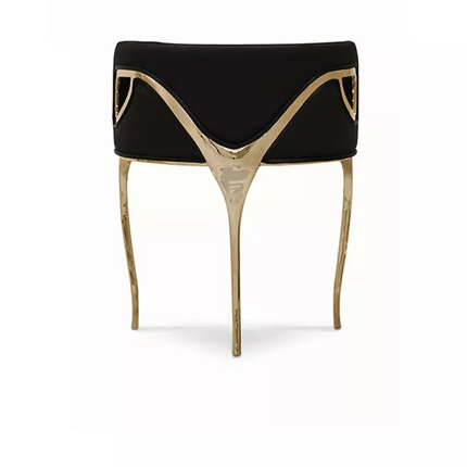 Dining Room Furniture Luxury Velvet Chair Frame Upholstery Chair with Stainless Steel High End Customized Home Furniture Modern