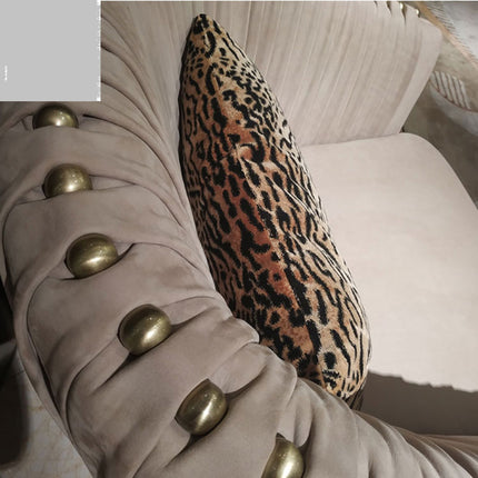 Luxury Italian Bedframe Thailand Solid Wood Big Headboard Velvet Bed Kind/Queen Size Customize Color