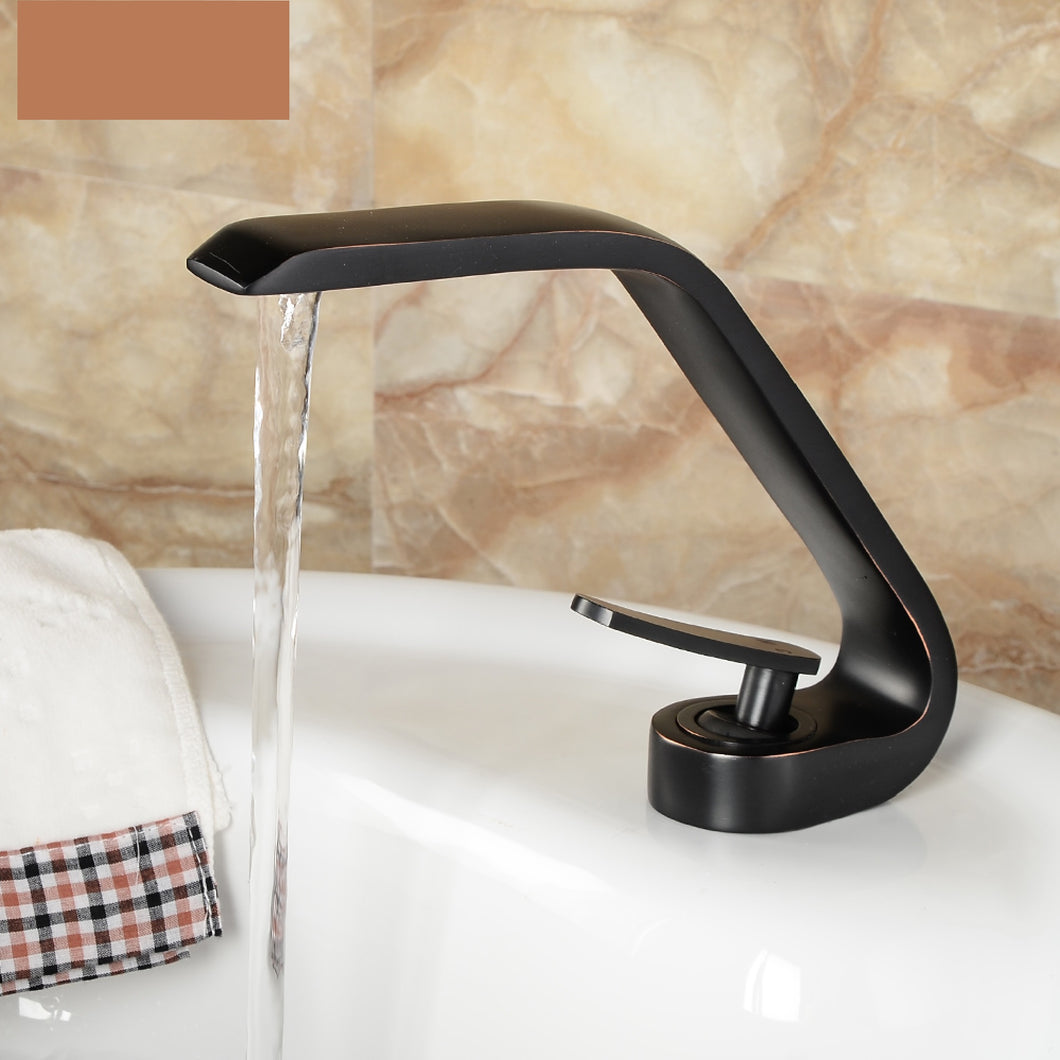 New Fashion Design Bathroom Black Basin Faucet Orb