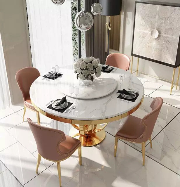 Dining Set Stainless steel and Marble