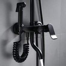 Charger l&#39;image dans la galerie, Head Square Set Matt Rain Shower Black Set
