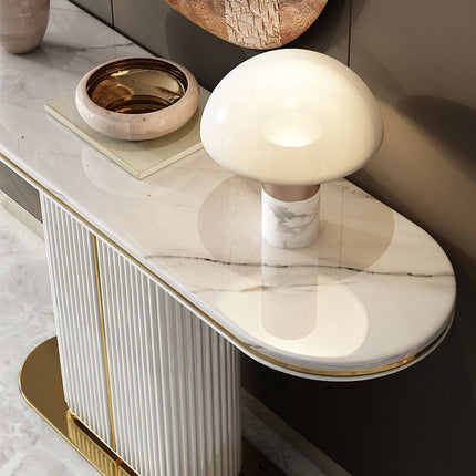 Luxury style hotel apartments living room marble furniture sidetable console table entryway table