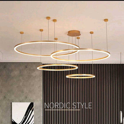 4 Rounds Chandelier Led light Remote control Tri Color