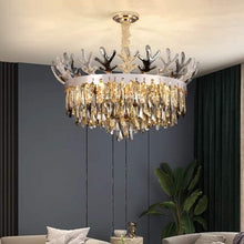 Load image into Gallery viewer, Antler decoration novel design crystal chandelier princess hanging pendant lamp
