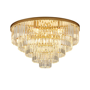 Multiple Size Design Round Shade Crystal Ceiling Light