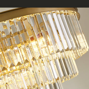 Multiple Size Design Round Shade Crystal Ceiling Light