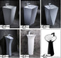 La Moderno Fine Porcelain Pedestal Basins Smooth Sculptural Designs
