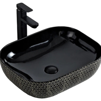 Black Porcelain bathroom accessories wash basin