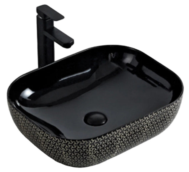 Black ceramic bathroom accessories wash basin