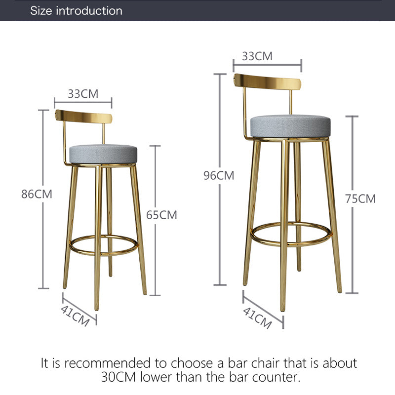 Stainless steel Bar Stool Chairs Set furniture