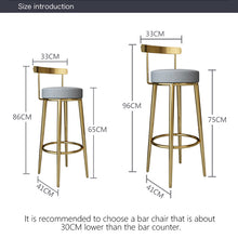 Load image into Gallery viewer, Stainless steel Bar Stool Chairs Set furniture
