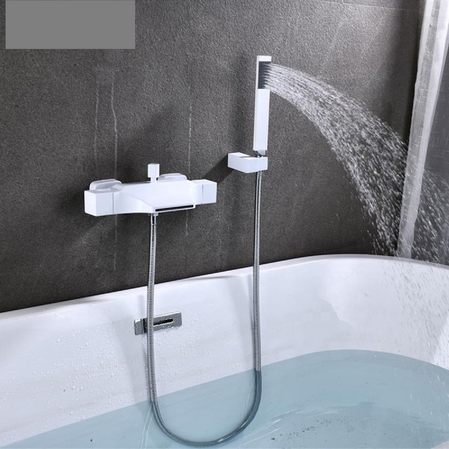 Bathroom Wall Mounted Bath Shower Faucets Set Double Handles Brass Gold Bathtub Faucets