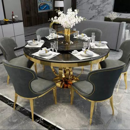 Dining Set Stainless steel and Marble
