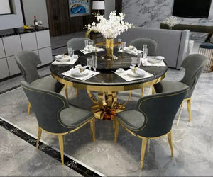 Dining Set Stainless steel and Marble