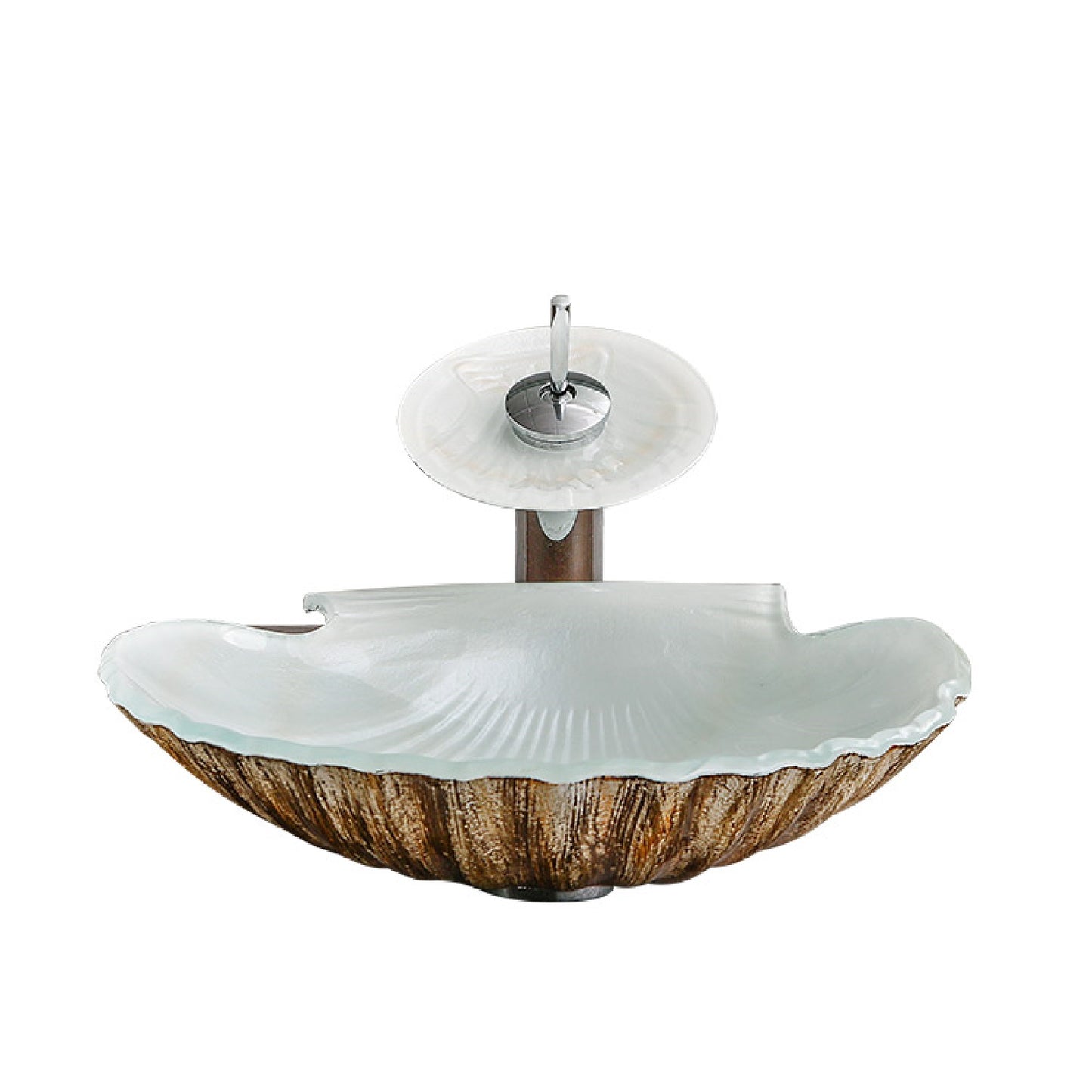 High Quality Custom White Shell Counter Top Solid Surface Bathroom Cabinet Basin Vanity Wash Basin Sink with Faucet and Pop Up Drainer Included