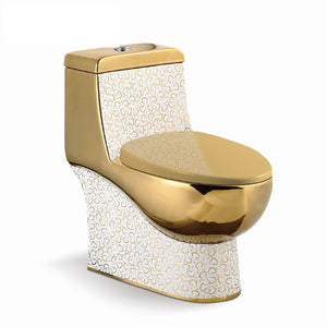 Good Quality Bathroom Decorative Ceramic Gold Plated Wc Toilet Bowl