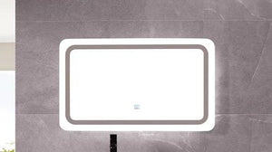 Rectangular Led Light Mirror Touch Screen