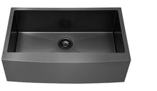 Cargar imagen en el visor de la galería, Apron sink Nano black 304 stainless steel Farmhouse Kitchen Sink
