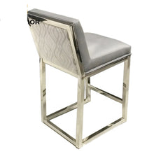 Cargar imagen en el visor de la galería, Colorful Velvet Fabric Stainless Steel Restaurant Dining bar Chair
