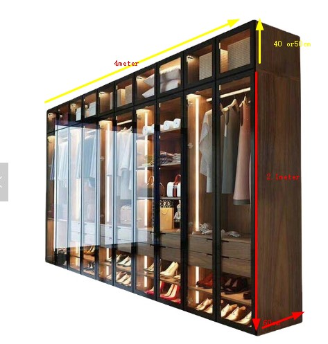 Walk in closet Aluminum Glass