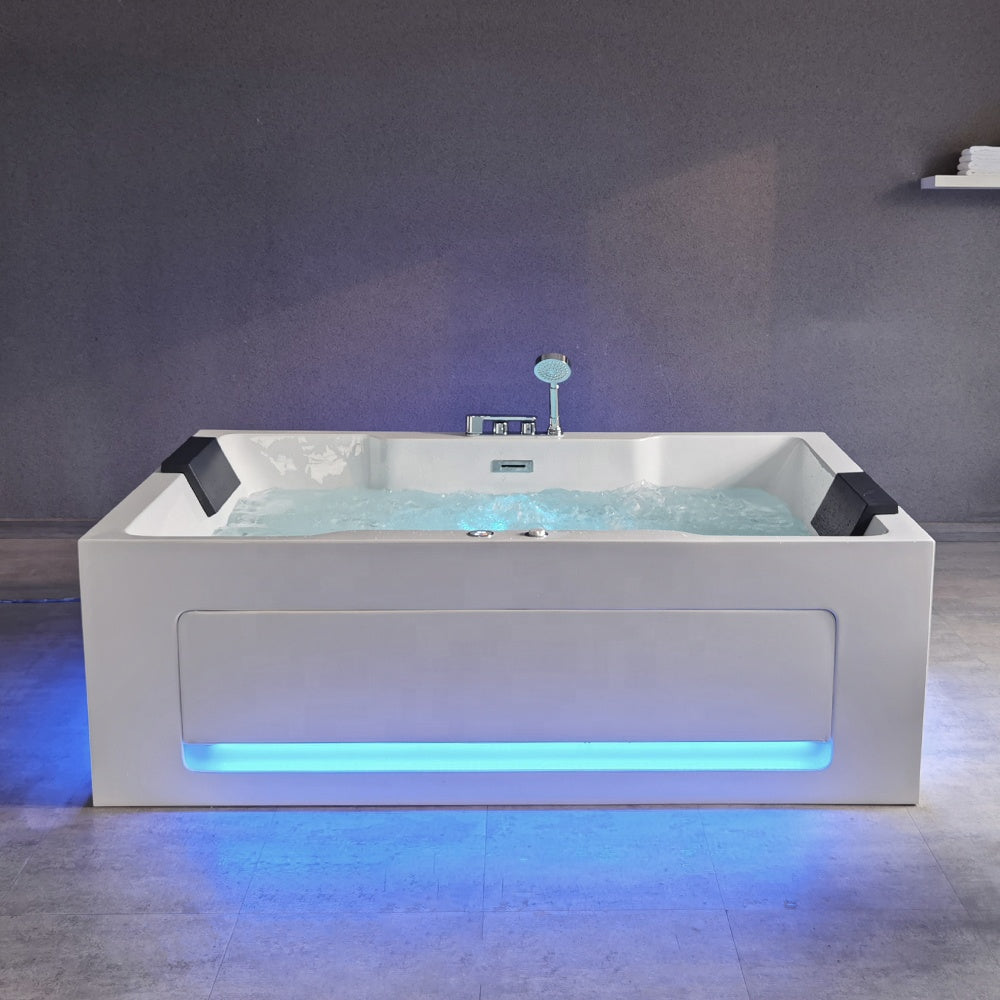 Jacuzzi With Wood Stove, Bathtub With Massages and LED Rgb Lighting,  Hottub, Wood Bathtub, Plunge Pool, Fiberglass Hot Tub 
