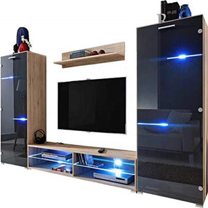 Great Living Room Furniture Combo - High Gloss Fronts - Freestanding Storage Units - TV Unit Cabinet Modern