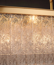 Cargar imagen en el visor de la galería, Home Decor Designer Art Glass Sheet Brass Copper Postmodern Contemporary Chandelier Pendant Lamp For Living Room

