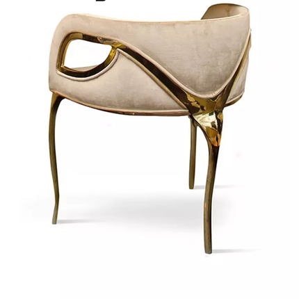 Dining Room Furniture Luxury Velvet Chair Frame Upholstery Chair with Stainless Steel High End Customized Home Furniture Modern