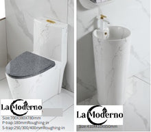 Charger l&#39;image dans la galerie, Luxury Ceramic Toilet Set Bathroom Accessories choice of stand alone sink or deck sink
