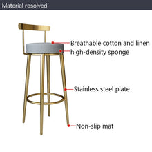 Load image into Gallery viewer, Stainless steel Bar Stool Chairs Set furniture
