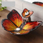 Table Top Butterfly Set Wash Basin Sink Countertop Blue with Faucet