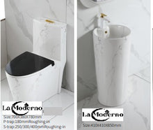 Cargar imagen en el visor de la galería, Luxury Ceramic Toilet Set Bathroom Accessories choice of stand alone sink or deck sink
