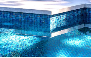 Customized logo tile green nature stone glass mosaic tile
