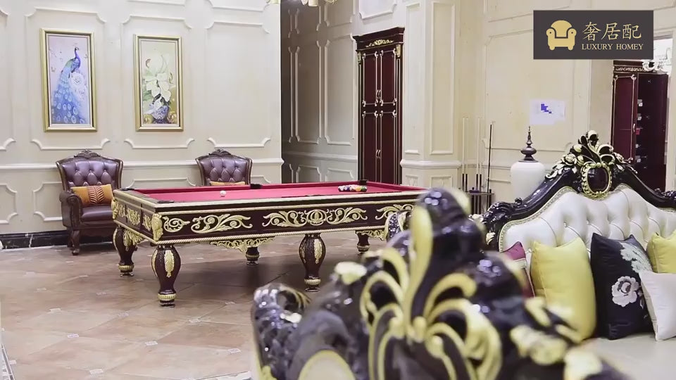 Palace luxury snooker pool table solid wood material American billiard pool table