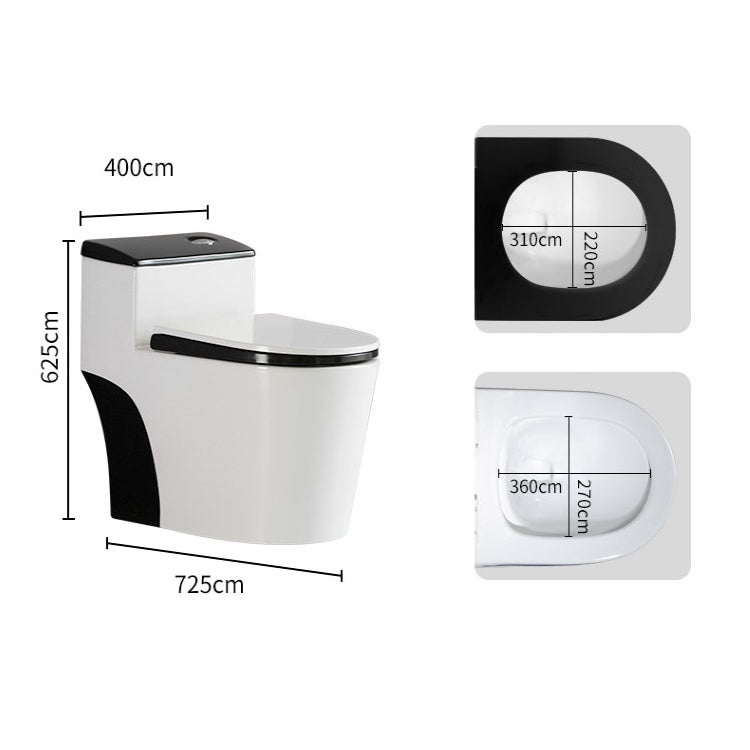 Luxury White and Black Bathroom Accessories Toilet Bowl Ceramic Toilet