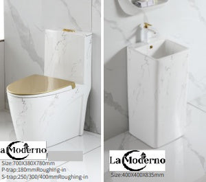 Luxury Ceramic Toilet Set Bathroom Accessories choice of stand alone sink or deck sink