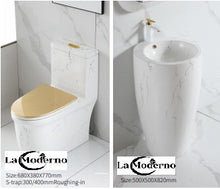 Charger l&#39;image dans la galerie, Luxury Ceramic Toilet Set Bathroom Accessories choice of stand alone sink or deck sink
